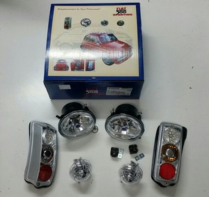 KIT FANALERIA PER FIAT 500 H4 MOD. LEXUS 8 PZ.+2 RELAIS COD. TLKITFARIFIAT500