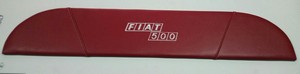 CAPPELLIERA PER FIAT 500 COLORE ROSSO C/LOGO FIAT 500 COD. TL002/F5